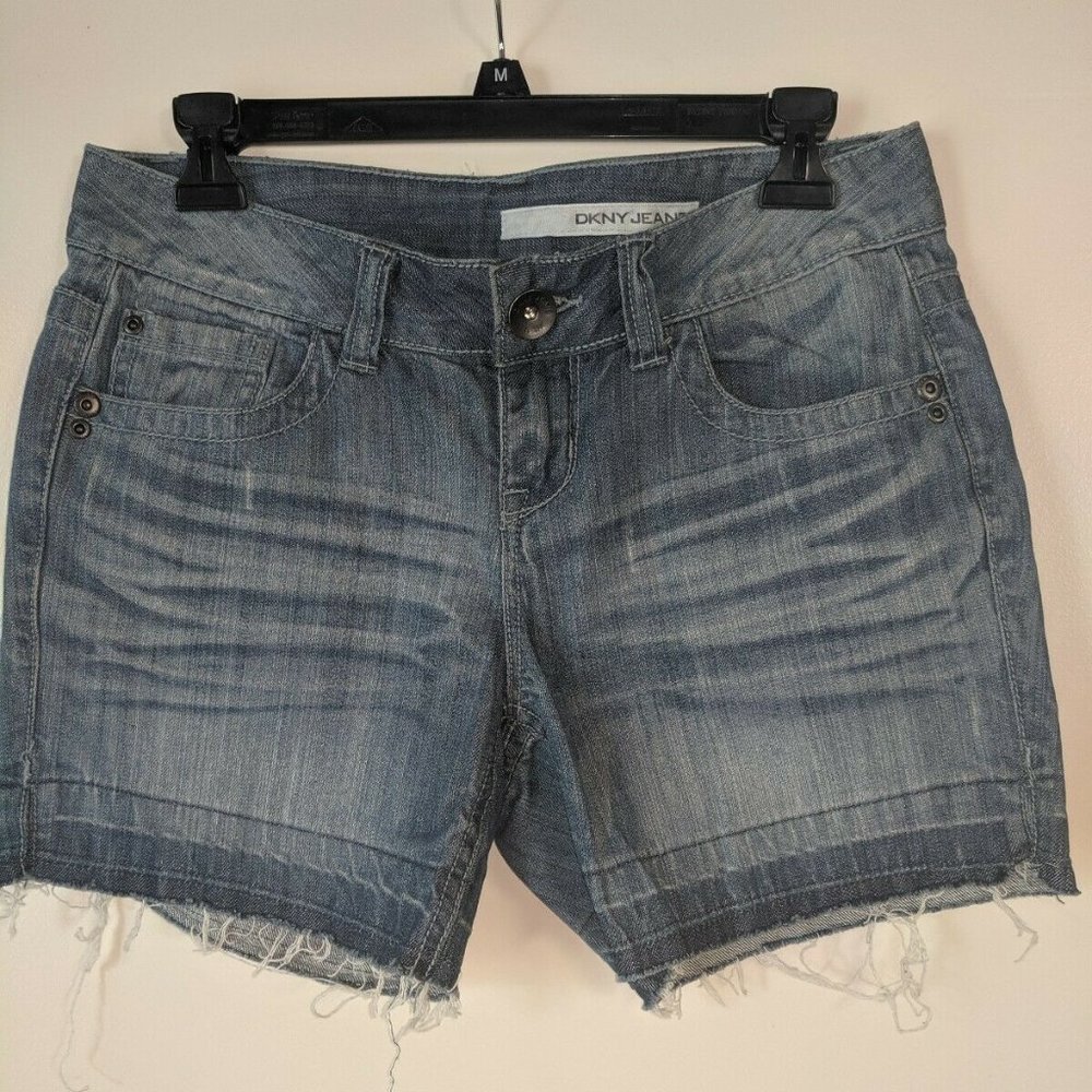 DKNY Jean Shorts, distressed, frayed, Size 4